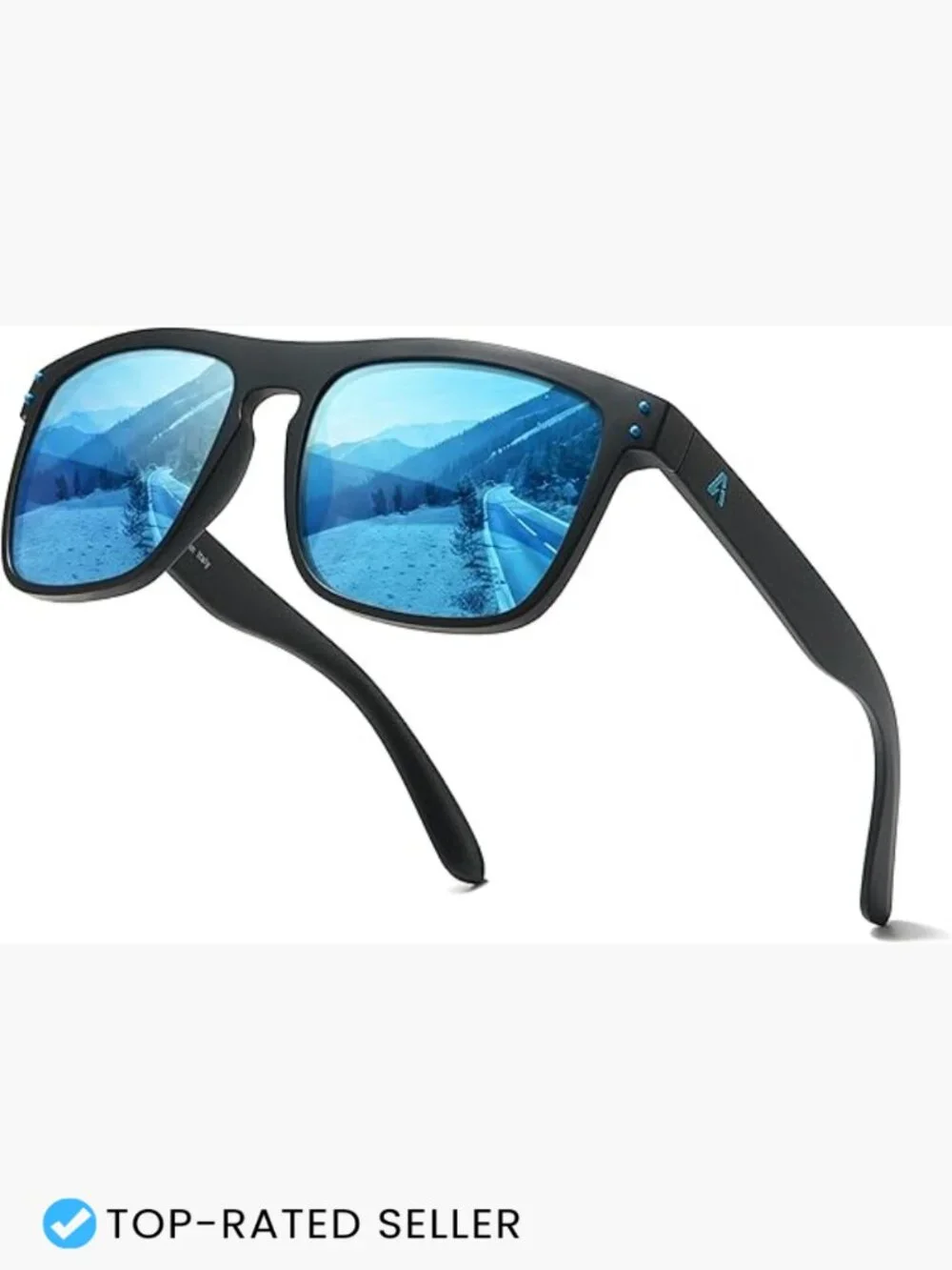 Oversized Square Polarized Sunglasses for Men UV Protection Trendy Wrap Around